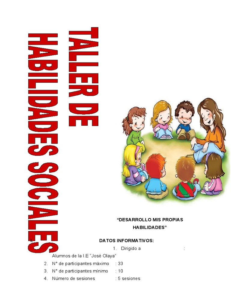 Taller de Habilidades Sociales para Niños | PDF | Autoestima | Sicología