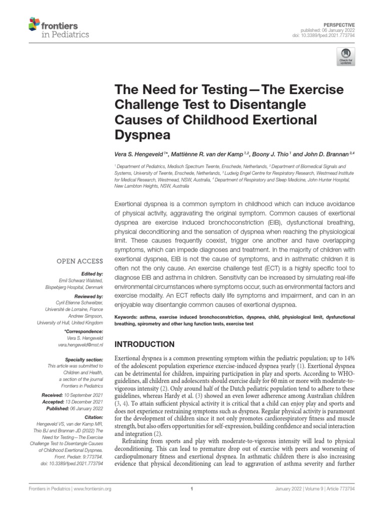 The Need For TestingThe Exercise Challenge Test To Disentangle Causes