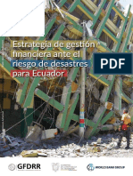 Estrategia de Gestión Financiera Ante El Riesgo de Desastres para Ecuador