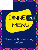 Dinner Menu