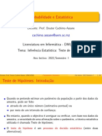 Capitulo 6 - Parte I - Inferência Estatística-Teste de Hipóteses 2022