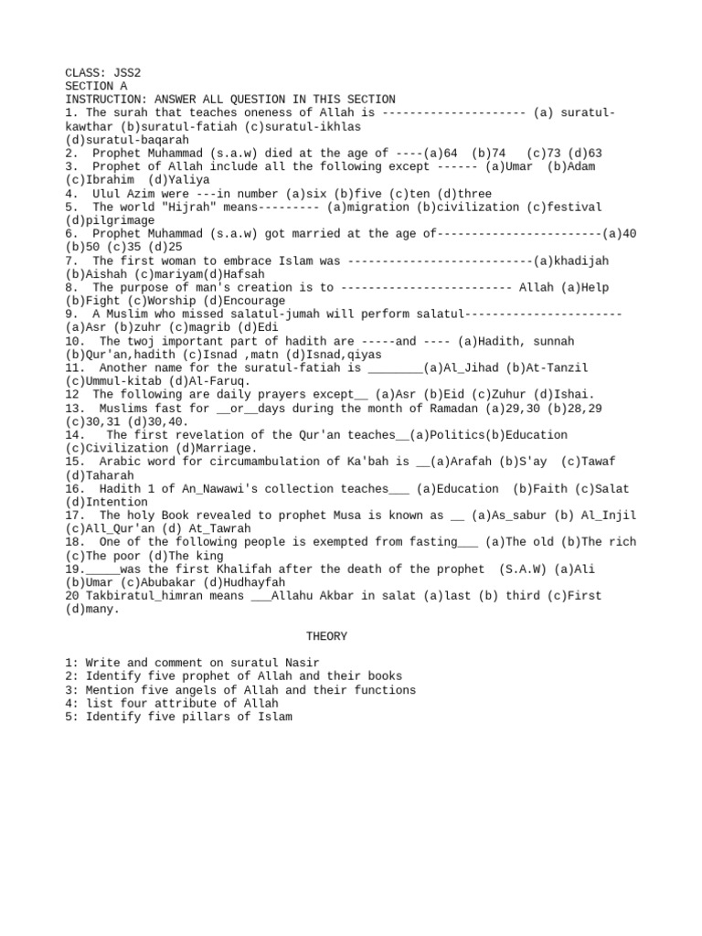 CLASS JSS2WPS Office PDF