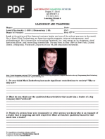 Module 3 Leadership and Teamwork Activity 1