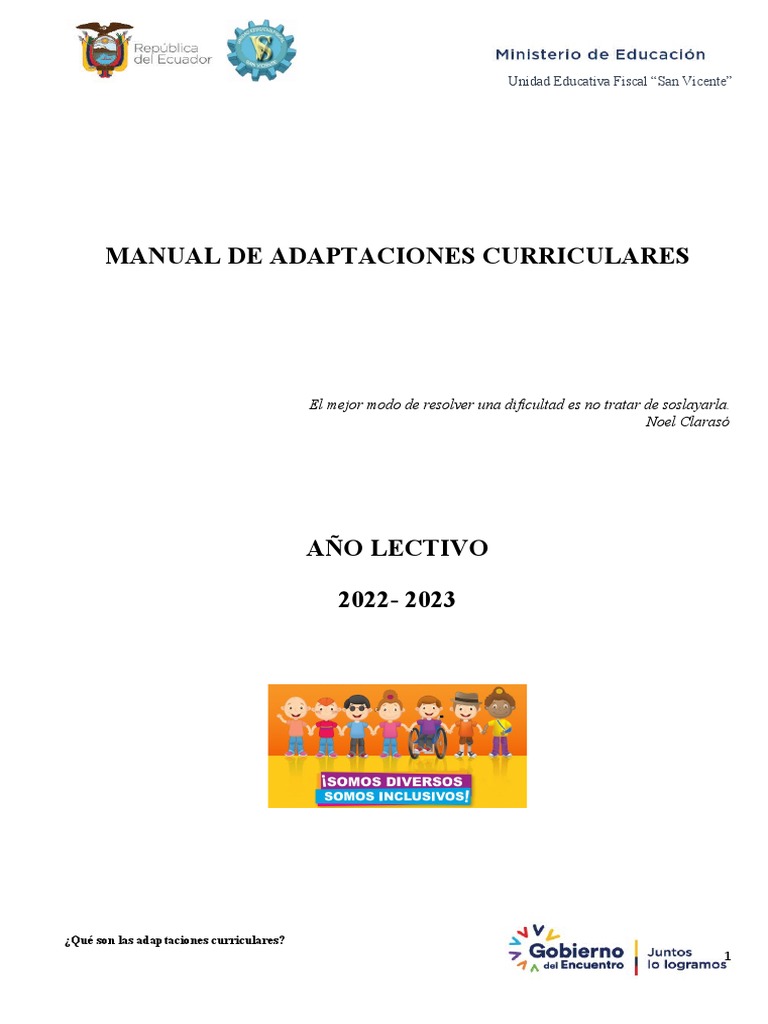 Manual de Estrategias para Trabajar Con Estudiantes Que Tienen NEE ...