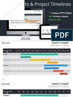 Gantt Charts & Project Timelines: 11 16:9 Easy To Edit