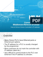 Communications Middleware/Network Browser: How To Find An Omron Controller's IP Address