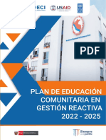Plan de Educación Comunitaria en Gestión Reactiva Del Riesgo de Desastres 2022 - 2025