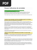Despre tulburarea de anxietate