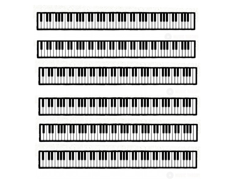 SIX COPIES 88 Piano Keys Diagram V8 | PDF