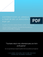 Sistematizar La Lengua Indígena A Partir de La Edición de Libros Pop Up