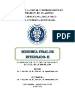 Informe Final de Internado II 2022