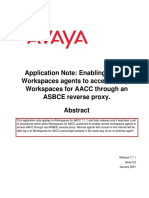 Workspaces For AACCRemote Agent Through ASBCE