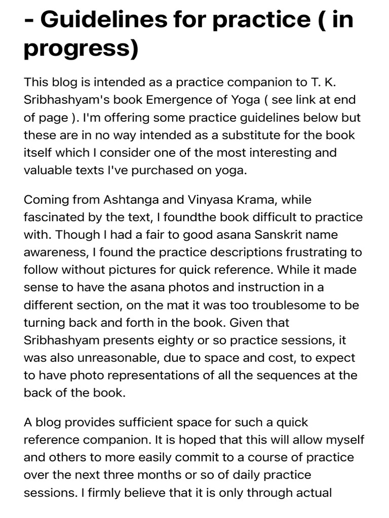 Guidelines For Practice In Progress Download Free Pdf Asana Yoga