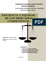 Eficiencia Y Equidad de Los Mercados Competitivos: Universidad Nacional José Faustino Sánchez Carrión