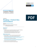 PDF - Official Sat Practice Lesson Plan Reading Central Idea - 2