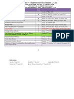 LEVEL 100 ACADEMIC CALENDER 2021-2022 - Second Semester