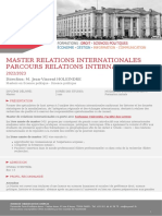 Master Relations Internationales Parcours Relations Internationales