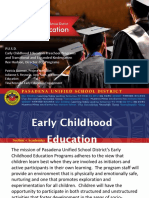 P.U.S.D. Early Childhood Education Preschool Programs and Transitional and Expanded Kindergarten Ree Hudson, Director-ECE Programs