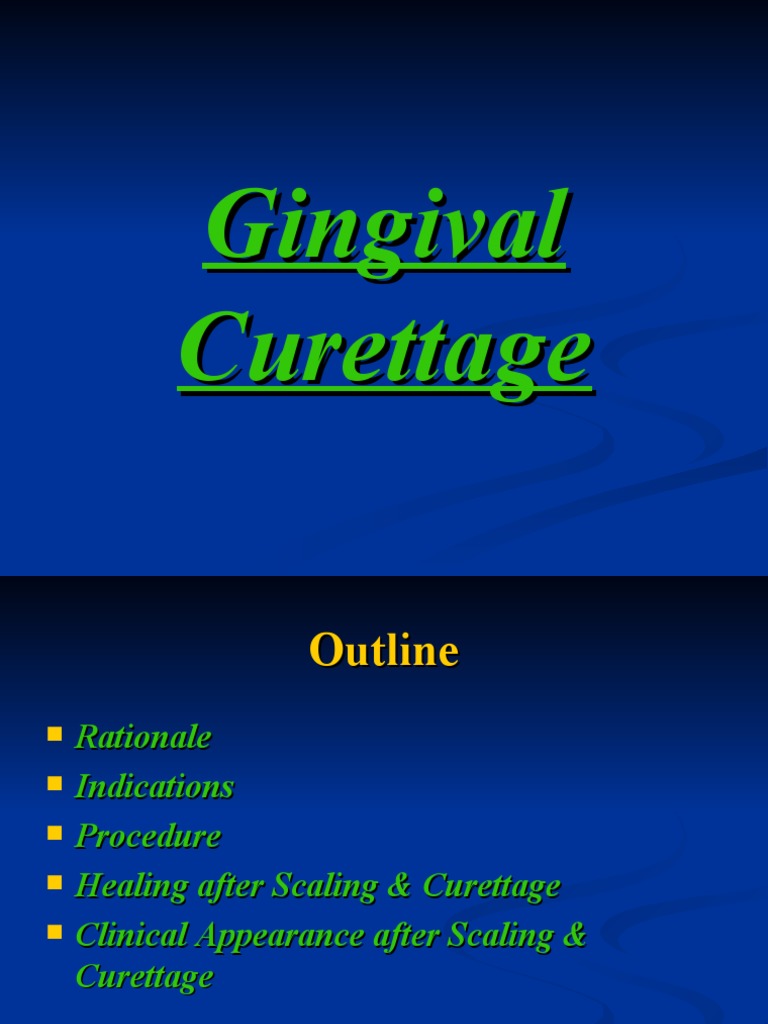 Gingival Curettage PDF Healing Medical Specialties