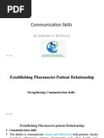 Communication Skills For Pharmacists.