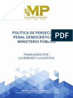 Política de Persecución Penal Democrática Del Ministerio Público