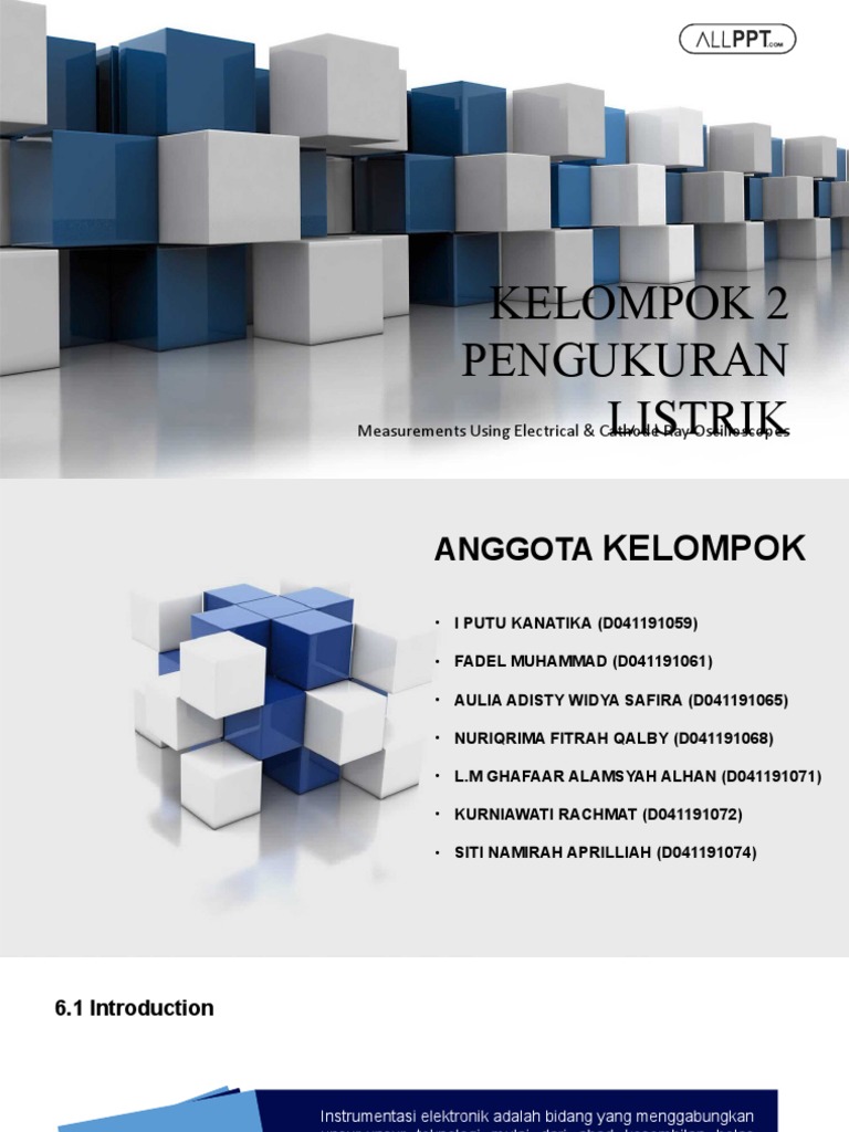 Kelompok 2 Pengukuran Listrik - Measurements Using Electrical ...