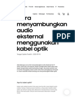 Cara Menyambungkan Audio Eksternal Menggunakan Kabel Optik