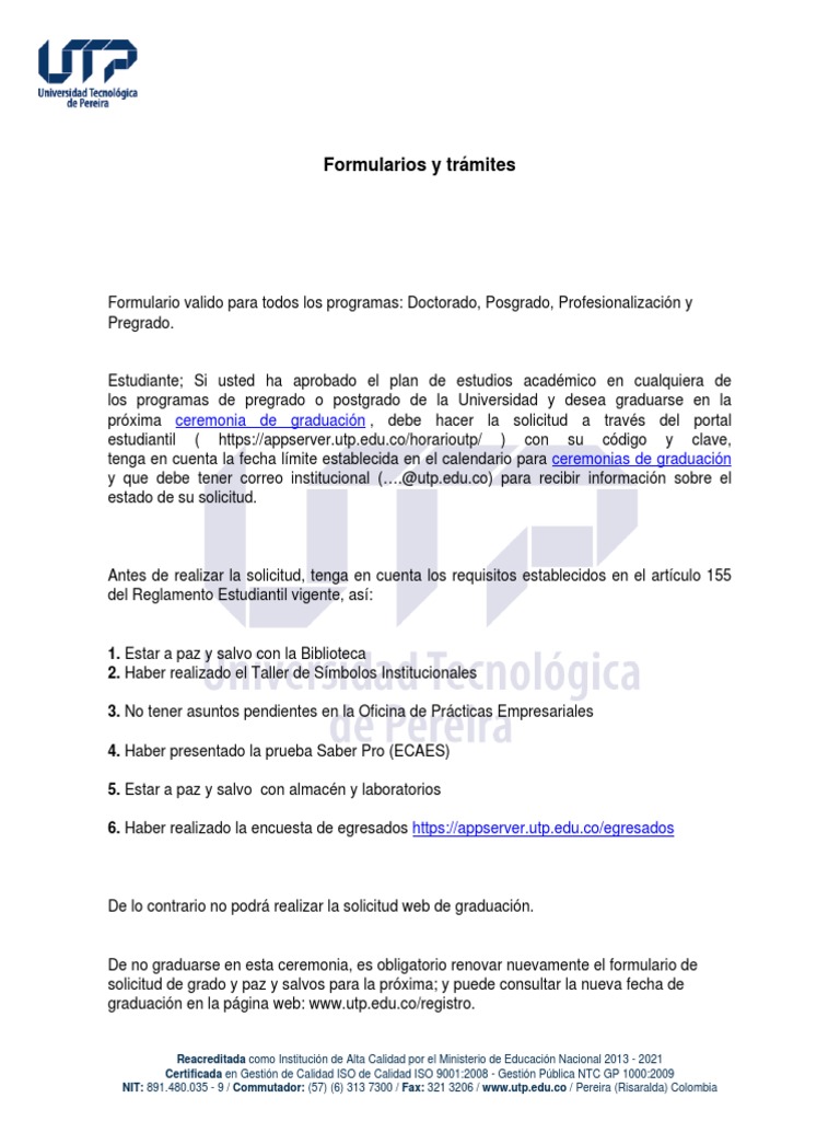 Formularios y Trmites | PDF | Negocios