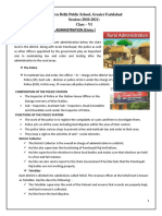 Modern Delhi Public School, Greater Faridabad Session (2020-2021) Class - VI Chapter 6: Rural Adminstration (Civics)