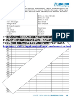 F300-2015a Borehole Drilling Log and Pump Test Template (UNHCR, 2015)