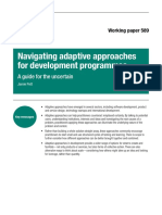 Navigating Adaptive Approaches For Development Programmes: A Guide For The Uncertain