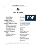 Table of Contents: Keyspan:USB Server - User Manual