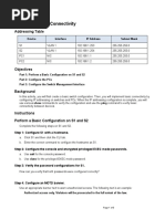 Chapter One Lab-4 - Implement Basic Connectivity