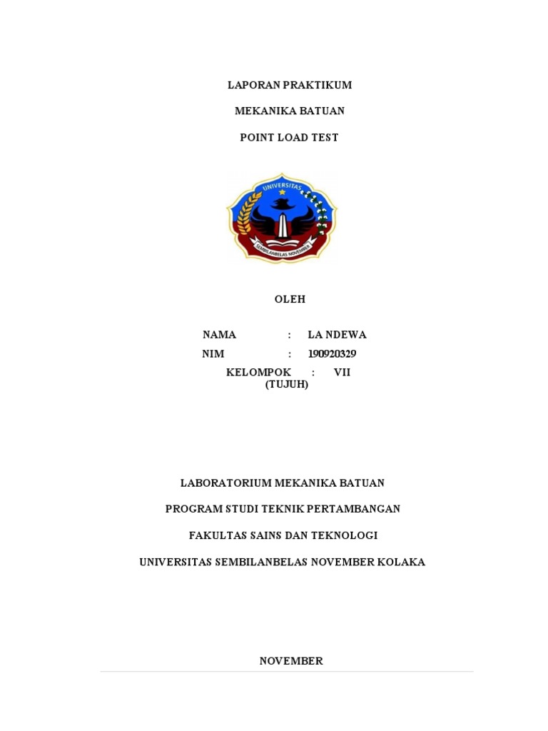 Uji Point Load pada Mekanika Batuan | PDF