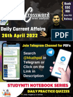 26th April 2022 Current Affairs by Kapil Kathpal