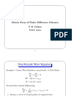 Matrix Form of Finite Difference Schemes