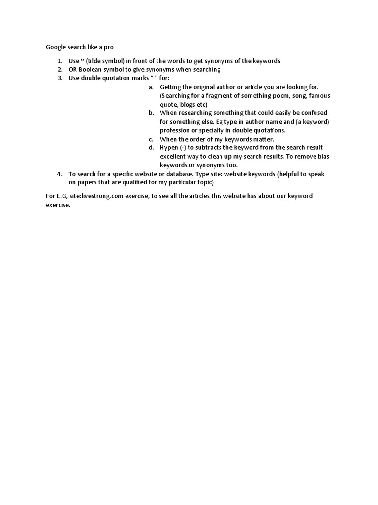 Master Google Search Techniques | PDF