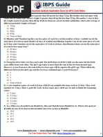 TOP 50 Most Important Aptitude Application Sums For IBPS Clerk Mains