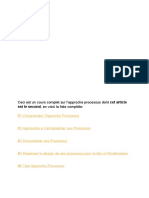 Approche Par Processus de La Cartographie Des Risques