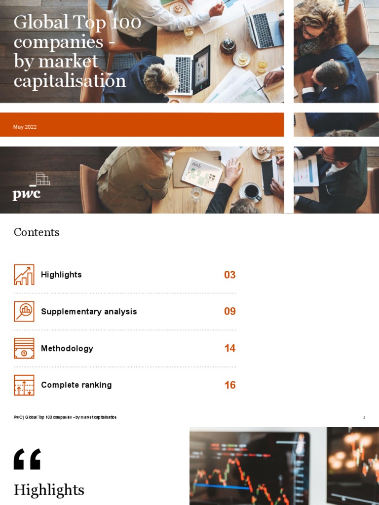 PWC Global Top 100 Companies by Market Capitalisation 2022 | PDF ...
