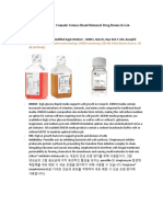Protocol - Pharmaceutical Cosmetic Science Based Botanical Drug Research Lab