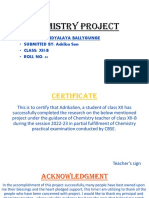 Chemistry Project: - Kendriya Vidyalaya Ballygunge - SUBMITTED BY: Adrika Sen - Class: Xii-B - Roll No. 02