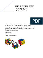3×3 Lük Rübik Küp Çözümü: Hazirlayan: Rabia Karabağ Bölüm: İlköğretim Matematik Sinif:2 NO: 190444020