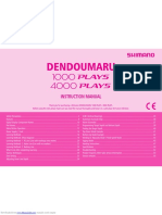 Shimano Dendoumaru 1000 4000 Plays Fishing Reels Instruction Manual EN