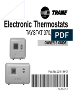 Trane Taystat 370 371 380 Electronic Thermostats Owners Guide EN