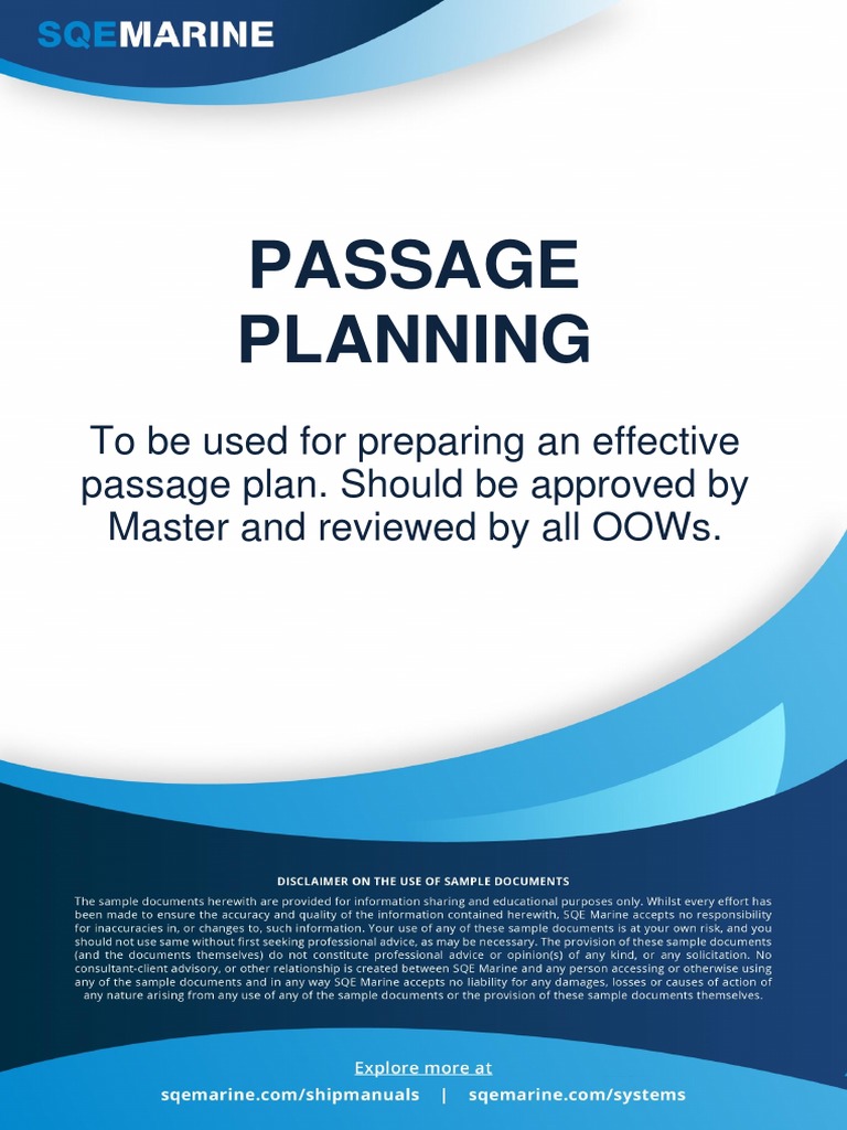 Thorough Passage Planning A Comprehensive Checklist for Developing an