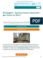 Boulangerie - Quel Fournisseur Électricité - Gaz Choisir en 2022