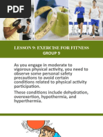 Lesson 9: Exercise For Fitness Group 9