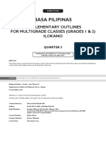 Basa Pilipinas: Supplementary Outlines For Multigrade Classes (Grades 1 & 2) Ilokano