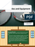 Badminton Facilities and Equipments.